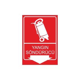 Este Uyarı Levhaları Yangın Södürücü 25x35 cm Uyarı Levhası