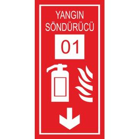 Este Uyarı Levhaları Yangın Södürücü 25x35 cm Uyarı Levhası