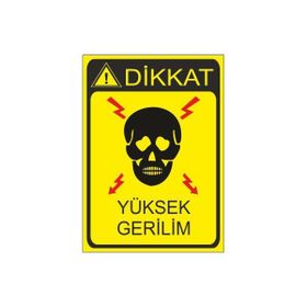 Este Uyarı Levhaları Yüksek Gerilim 25x35 cm Uyarı Levhası