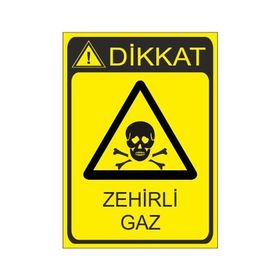 Este Uyarı Levhaları Zehirli Gaz 25x35 cm Uyarı Levhası