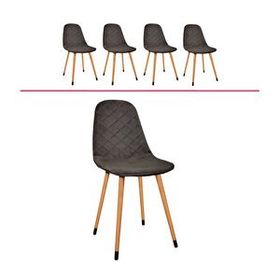 Estelia 4 Adet Antrasit Netaks Truva Sandalye