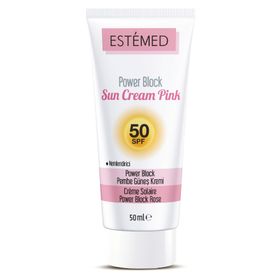 Estemed Block Pembe Sun Cream Pink SPF50+ 50 ml Koruyucu Güneş Kremi