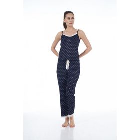 Estiva 22103 Kadın Puantiyeli Askılı Viskon Pijama Takımı