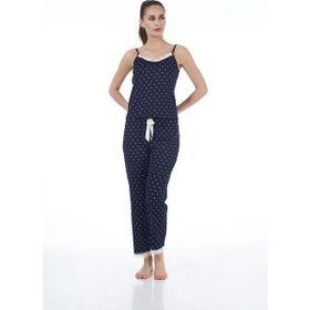 Estiva 22103 Kadın Puantiyeli Askılı Viskon Pijama Takımı