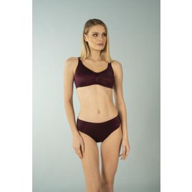 Estiva Luplu Toparlayıcı Yüksek Bel Büyük Beden Mürdüm Kadın Bikini