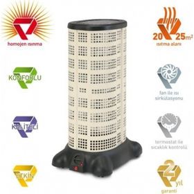 Estove ES-2800 2800 W Konveksiyonel Isıtıcı Krem