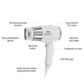 Etap EE 187-3 Platinum Flat Saç Kurutma Makinesi