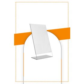 Etias Reklam A6 L Tipi Dikey Masa Üstü 2.8 mm Şeffaf Pleksi Föylük Broşürlük