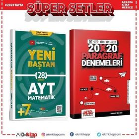 Etkili Matematik AYT Yeni Baştan Soru Bankası ve AKM Paragraf Deneme Seti 2 Kitap