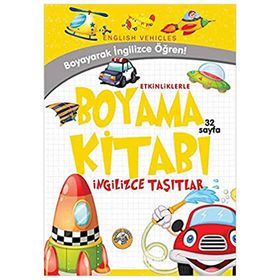 Etkinliklerle Boyama Kitabı İngilizce Taşıtlar - Emrecan Zengin