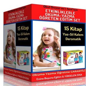 Etkinliklerle Okuma Yazma Öğreten Eğitim Seti 15 Kitap ve Dersmatik