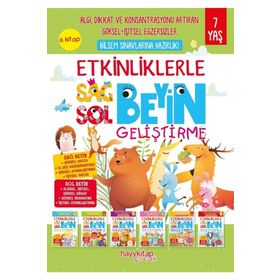 Etkinliklerle Sağ Beyin Sol Beyin Geliştirme 7 Yaş 6’lı Set - Hayykitap