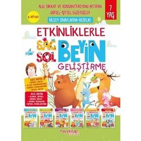 Etkinliklerle Sağ Beyin Sol Beyin Geliştirme 7 Yaş 6’lı Set - Hayykitap