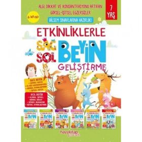 Etkinliklerle Sağ Beyin Sol Beyin Geliştirme 7 Yaş 6’lı Set - Hayykitap