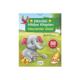 Etkinlikli Hikaye Kitapları Hayvanlar Dizisi 4 Kitap Akide Şekeri Yayınları