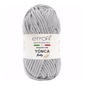 Etrofil 70905 Açık Gri Yonca Baby Kadife Örgü İpi