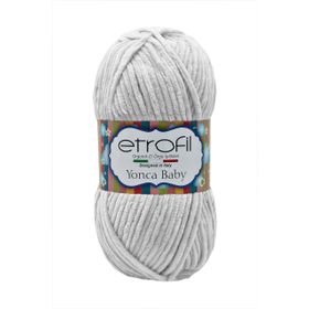 Etrofil 70905 Açık Gri Yonca Baby Kadife Örgü İpi