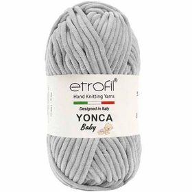 Etrofil 70905 Açık Gri Yonca Baby Kadife Örgü İpi