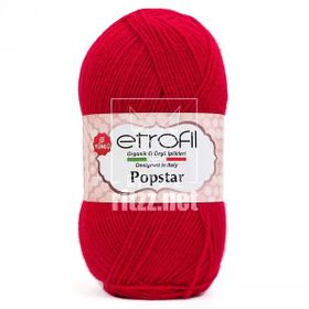 Etrofil Popstar 73121 Koyu Kırmızı Örgü İpi