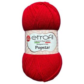 Etrofil Popstar 73121 Koyu Kırmızı Örgü İpi