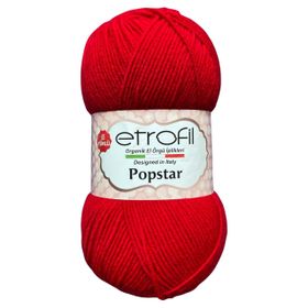 Etrofil Popstar 73121 Koyu Kırmızı Örgü İpi