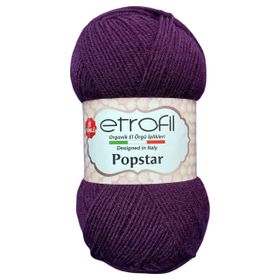 Etrofil Popstar 76001 Koyu Mor Örgü İpi