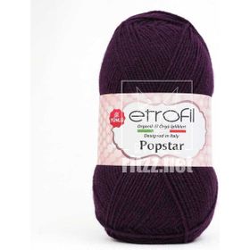 Etrofil Popstar 76001 Koyu Mor Örgü İpi