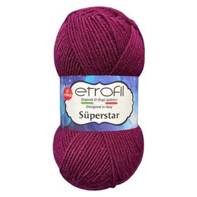 Etrofil Süperstar 70609 Patlıcan Moru Örgü İpi