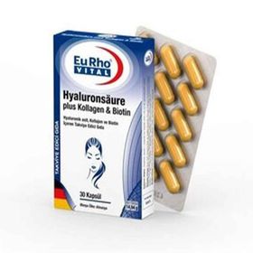 Eurho Vital Hyaluronik Asit Kollajen Biotin 30 Kapsül