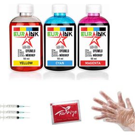 Eurink Canon E404 için 3x50 ml Renkli Kartuş Mürekkebi