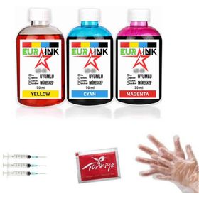 Eurink Canon E414 için 3x50 ml Renkli Kartuş Mürekkebi