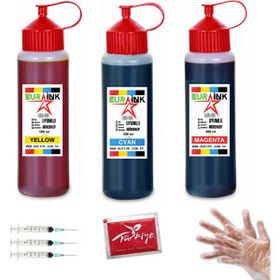 Eurink Canon MX395 için 3x500 ml Renkli Kartuş Mürekkebi