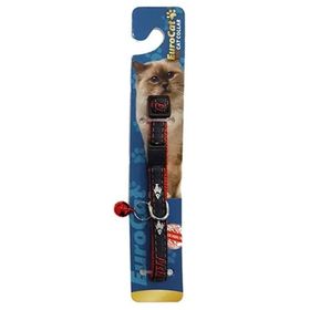 Euro Cat Balık Desenli 10 mm 28 cm Kırmızı Kedi Boyun Tasması