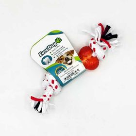 Euro Dog Beyaz Kırmızı 15 cm Kemik Şekilli Diş Kaşıma İpi Köpek Oyuncağı