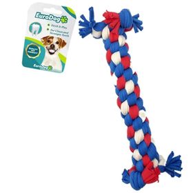Euro Dog Beyaz Mavi Kırmızı 14 cm Dumbell Diş İpi Köpek Oyuncağı
