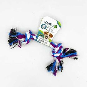 Euro Dog Beyaz Mavi Mor 20 cm İki Düğümlü Kalın Diş Kaşıma İpi Köpek Oyuncağı