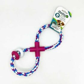 Euro Dog Beyaz Mavi Mor 25 cm Sekiz Şeklinde Diş Kaşıma İpi Köpek Oyuncağı