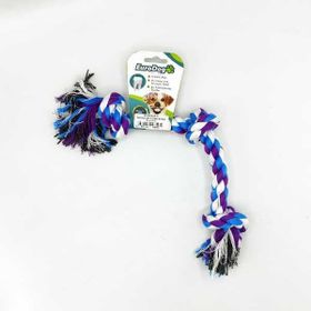 Euro Dog Beyaz Mavi Mor 30 cm Üç Düğümlü Diş Kaşıma İpi Köpek Oyuncağı