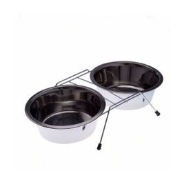 Euro Dog DDWF2BCP-12 Pt 11.5 cm İkili Ayaklı Metal Mama Kabı