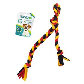 Euro Dog Düğümlü Sarı Siyah Kırmızı 42 cm Diş İpi Köpek Oyuncağı