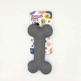 Euro Dog Gri Puppy Toys Peluş Kemik Yavru Köpek Oyuncağı