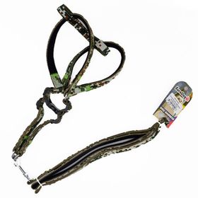 Euro Dog Kamuflaj 25 mm 120 cm Köpek Uzatma Tasması ve Göğüs Tasması Takımı