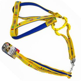 Euro Dog Sarı 20 mm 120 cm Köpek Uzatma Tasması ve Göğüs Tasması Takımı