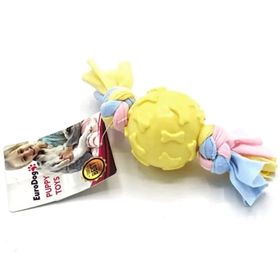Euro Dog Sarı Kemik Desenli Top Diş Kaşıma Köpek Oyuncağı