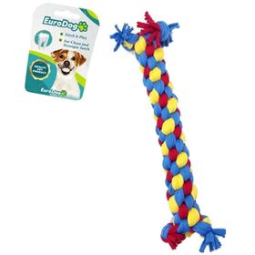 Euro Dog Sarı/Mavi/Kırmızı 14 cm Dumbell Diş İpi Köpek Oyuncağı