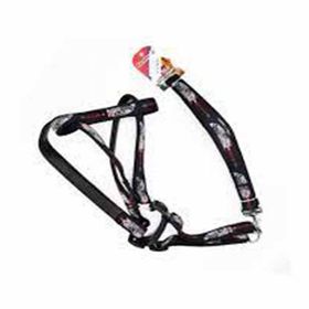 Euro Dog Siyah 25 mm 120 cm Köpek Uzatma ve Göğüs Tasması Takımı