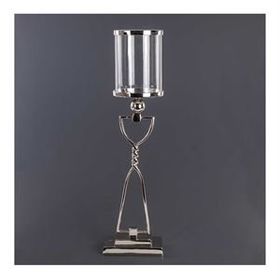 Euro Flora 16x73 cm Metal Ayaklı Cam Mumluk