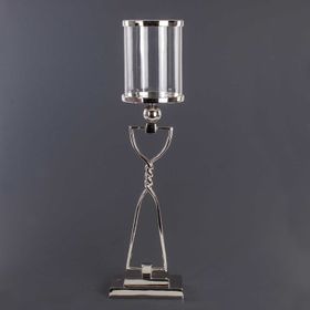 Euro Flora 16x73 cm Metal Ayaklı Cam Mumluk