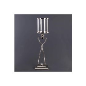 Euro Flora 16x73 cm Metal Ayaklı Cam Mumluk