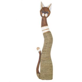 Euro Flora 21,5x8x96 cm Ahşap Kedi Dekor